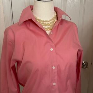 Foxcroft Women's Pink Button-Down Shirt